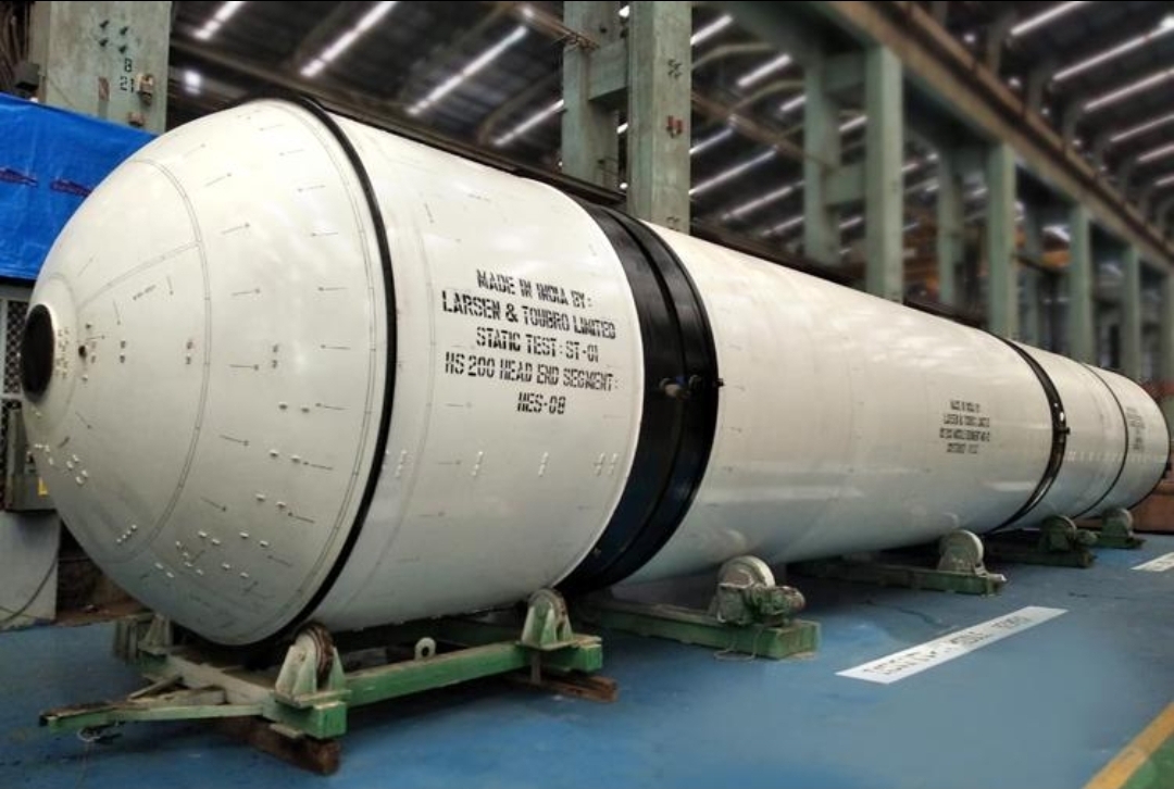 Entire HS200 section made by L&T for Gaganyaan G1/OM1 mission.